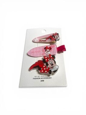 Disney Minnie Mouse Pink Hair Clips Set